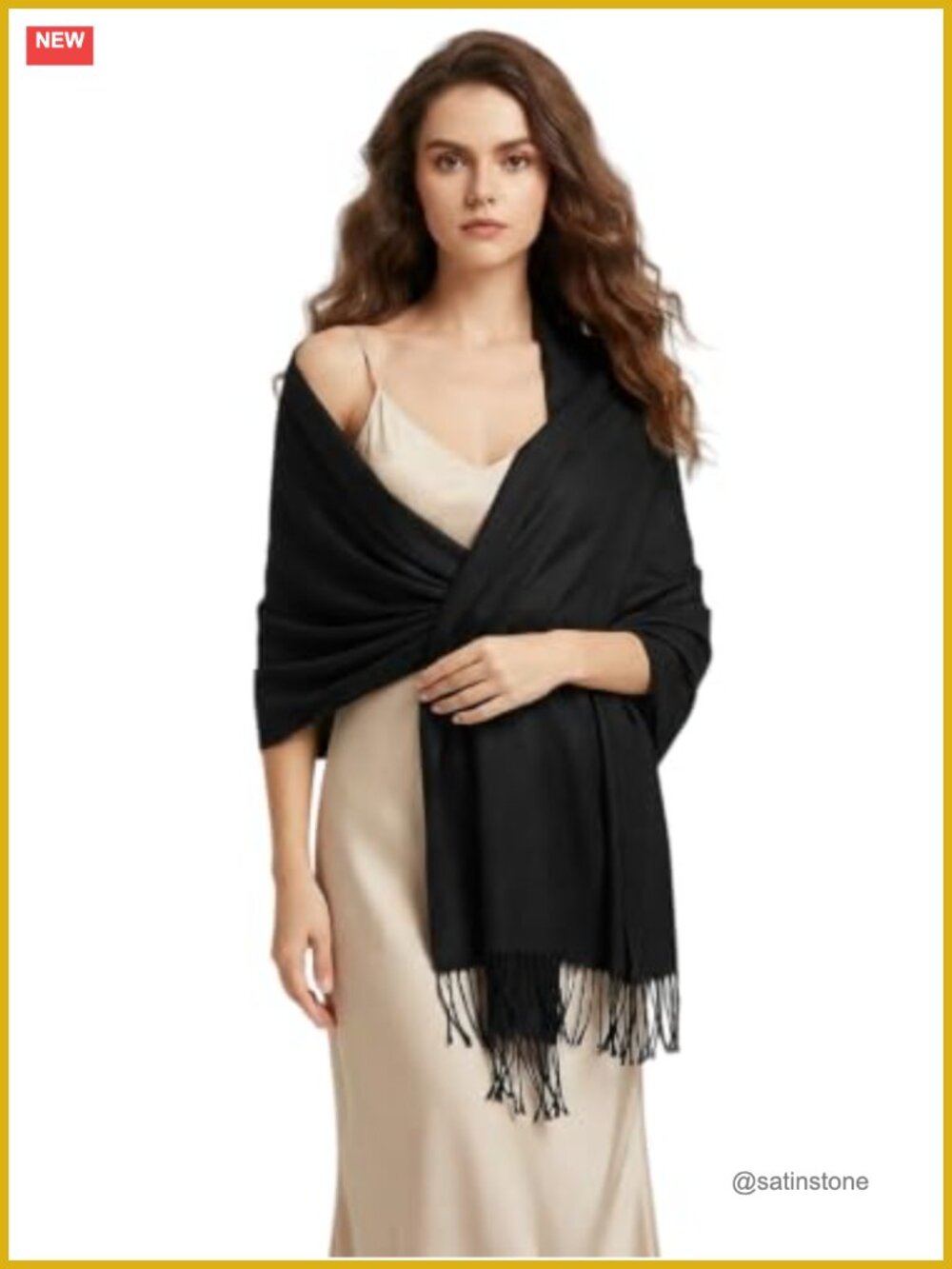 Luxurious Pashmina Feel Scarf & Shawl Soft Solid Wrap for Weddings